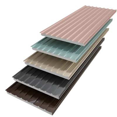Naturligt polyurethanskum aluminiumslegering dobbelt-lagsisolerede tagfacadepaneler